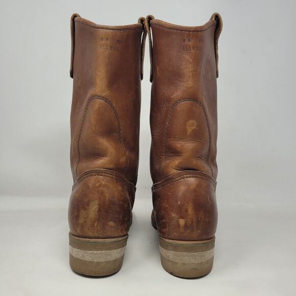 VTG Red Wing Boots 8B Pecos Western Brown Leather Safety Toe Work Nailseat 2265 - Picture 8 of 15
